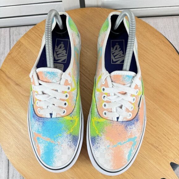 Vans Authentic Retro Mart Pastel Spray Paint Lace Up Sneakers 7.5 Men 9 Women - Picture 3 of 10
